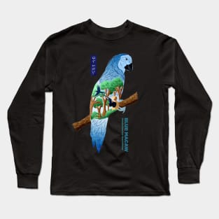 The Last Blue Macaw - Black Long Sleeve T-Shirt